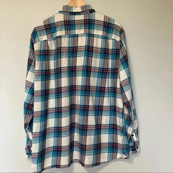 L.L. Bean plaid slightly fitted  organic cotton tencel lyocell blend shirt - Picture 2 of 6